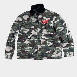 Lurking Class Sketchy Tank Camo Work Jacket Mens Medium Skeleton Skater Canvas